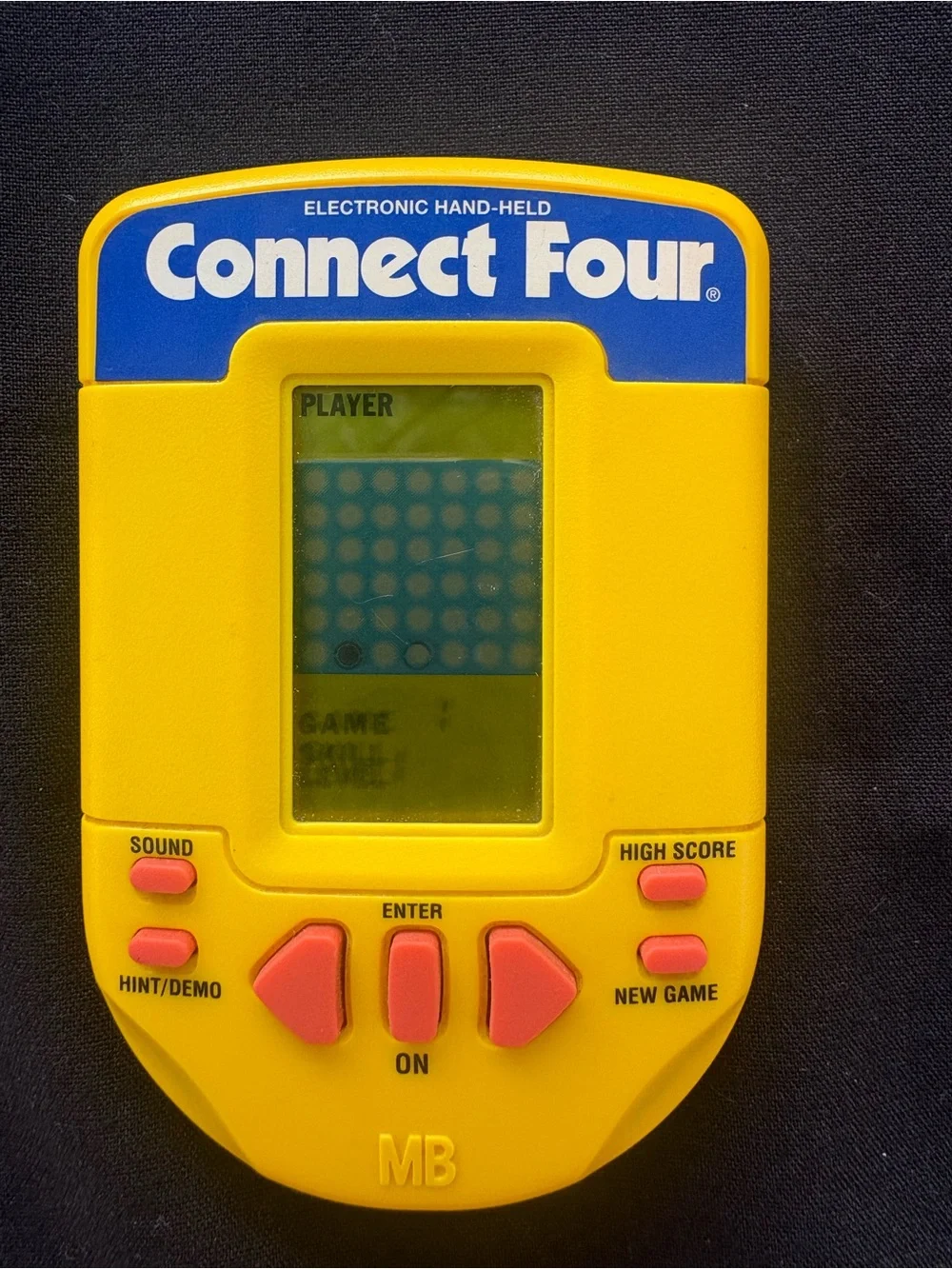 1995 Vintage MB Connect Four Electronic Handheld Game- Tested /Working !